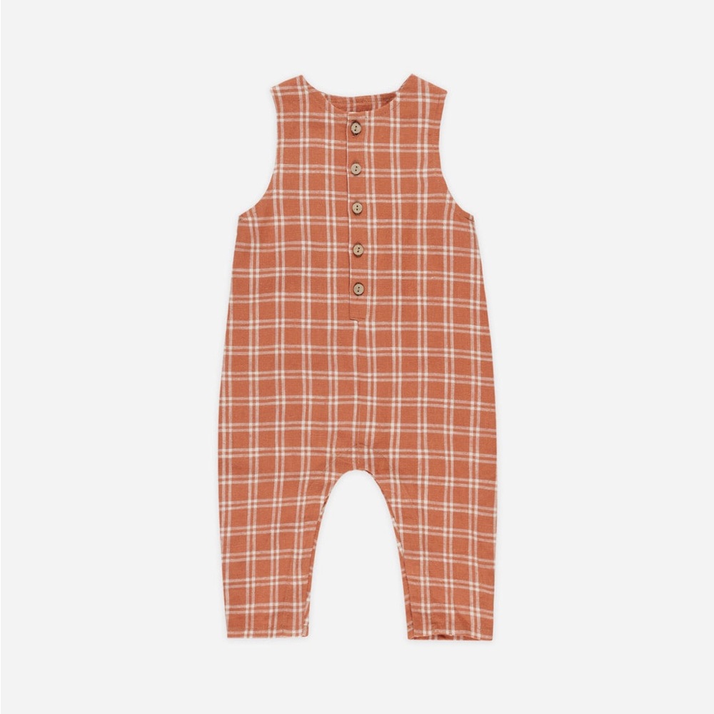 Rylee + cry poppy check Plaid Jumpsuit